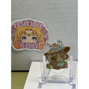 Bright Bat Enamel Pin Cottage Cryptids Jackalope
